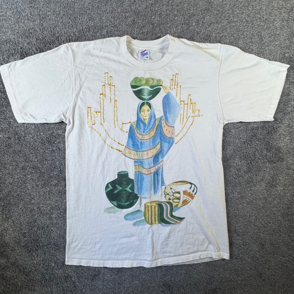Vintage Graphic T-Shirt White XL Single Stitch Made in USA